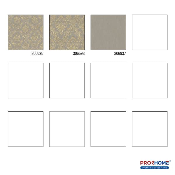 Textiltapet ornament Profhome 306625-GU texturerad glansigt mönster matt bakgrund färg beige guld 5,33 m2