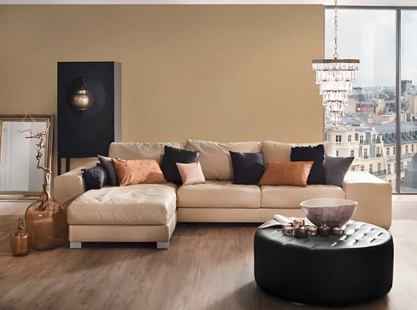 Textiltapet uni kulör Profhome 306833-GU texturerad matt färg orange 5,33 m2