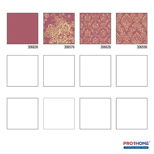 Textiltapet uni kulör Profhome 306836-GU texturerad matt färg violett 5,33 m2