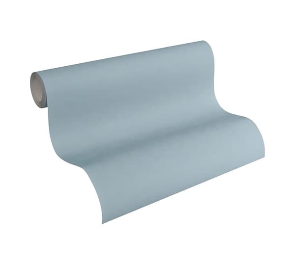 Non woven-tapet uni kulör Profhome 306887-GU lätt texturerad matt färg blå 5,33 m2