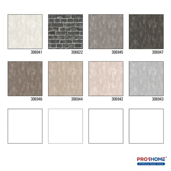 Non woven-tapet uni kulör Profhome 306941-GU lätt texturerad matt färg grå vit 5,33 m2