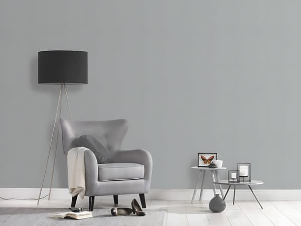 Non woven-tapet uni kulör Profhome 309136-GU texturerad matt färg grå 5,33 m2