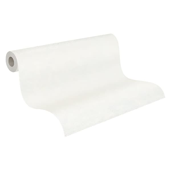 Övermålningsbar tapet stuckatur utseende Profhome 310019-GU lätt texturerad matt färg vit 26,5 m2