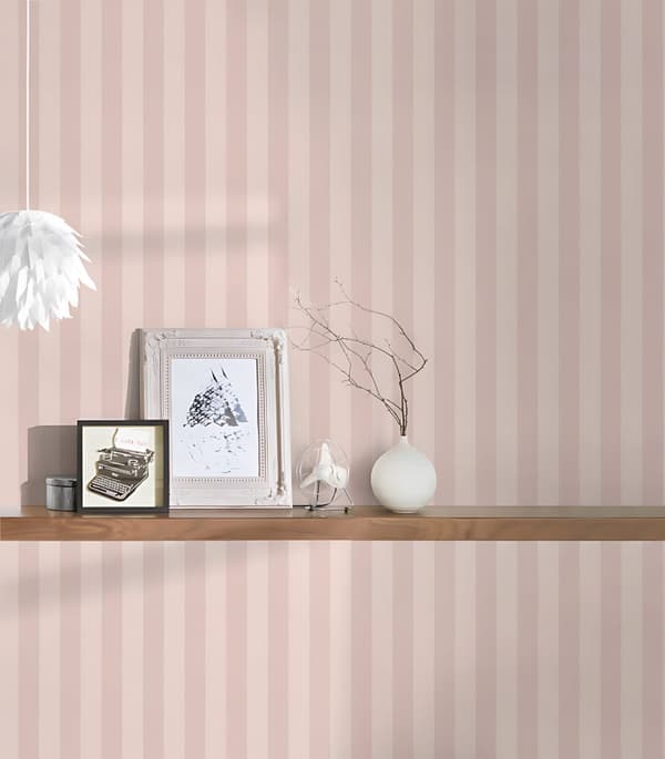 Non woven-tapet traditionell Profhome 312150-GU texturerad matt färg rosa 5,33 m2