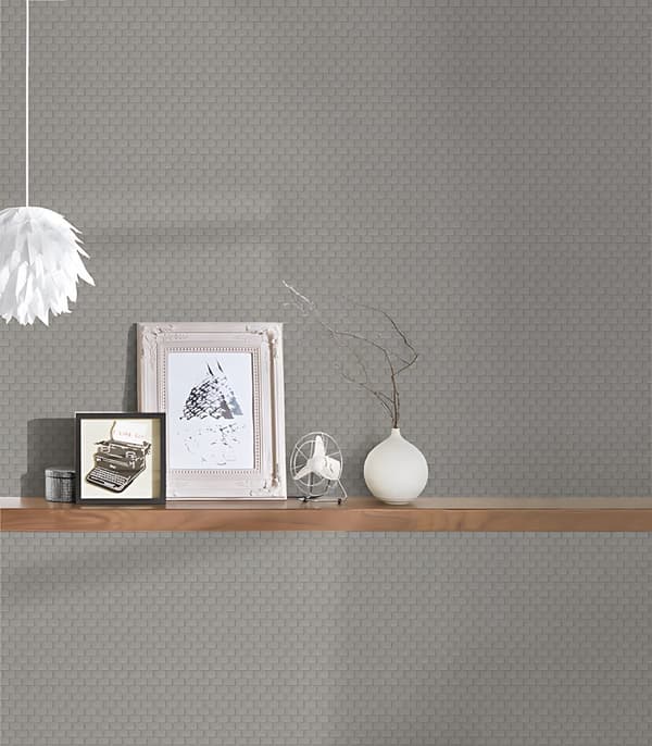 Non woven-tapet uni kulör Profhome 319083-GU lätt texturerad matt färg grå silver 5,33 m2