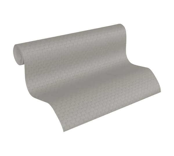Non woven-tapet uni kulör Profhome 319083-GU lätt texturerad matt färg grå silver 5,33 m2