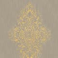 Miniatyrbild 1 av 7: Textiltapet ornament Profhome 319453-GU lätt texturerad matt färg beige guld 5,33 m2