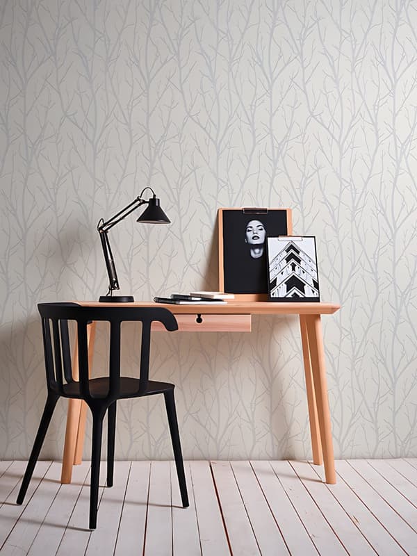 Övermålningsbar tapet grafisk Profhome 321015-GU texturerad matt färg vit 5,33 m2