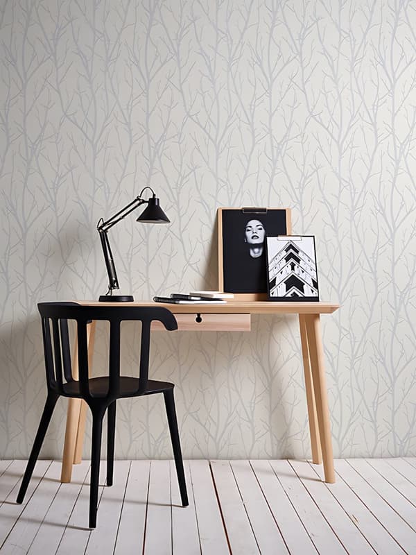 Övermålningsbar tapet grafisk Profhome 321114-GU texturerad matt färg vit 26,5 m2