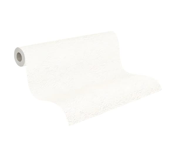 Non woven-tapet uni kulör Profhome 322319-GU lätt texturerad matt färg vit 5,33 m2
