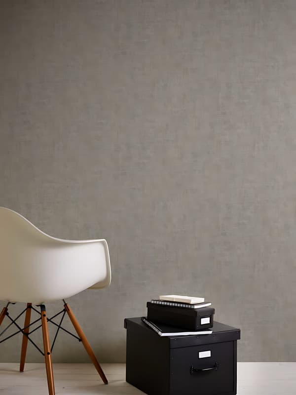 Non woven-tapet uni kulör Profhome 322616-GU lätt texturerad glansigt färg grå 5,33 m2
