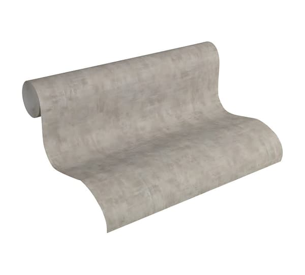 Non woven-tapet uni kulör Profhome 322616-GU lätt texturerad glansigt färg grå 5,33 m2