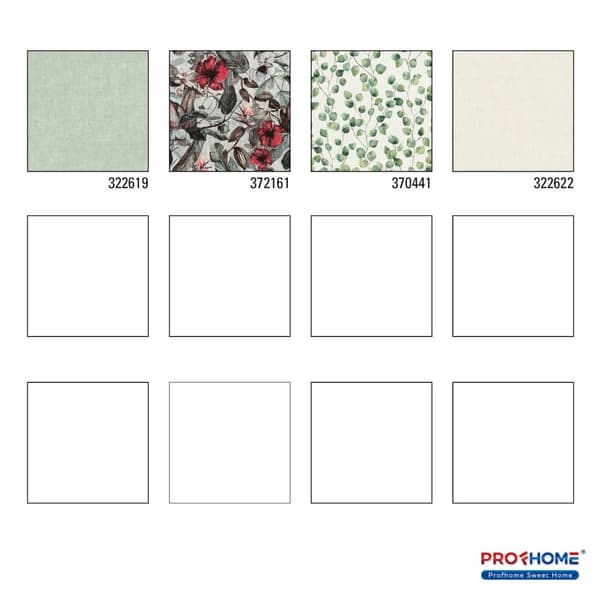 Non woven-tapet uni kulör Profhome 322619-GU lätt texturerad glansigt mönster matt bakgrund färg grön 5,33 m2
