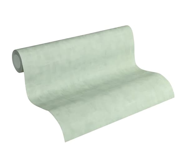 Non woven-tapet uni kulör Profhome 322619-GU lätt texturerad glansigt mönster matt bakgrund färg grön 5,33 m2