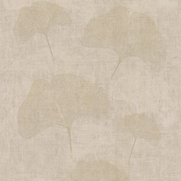Ikke-vævet tapet blomster Profhome 322655-gu lidt tekstureret metalliske højdepunkter färg beige cappuccino bronze 5,33 m2