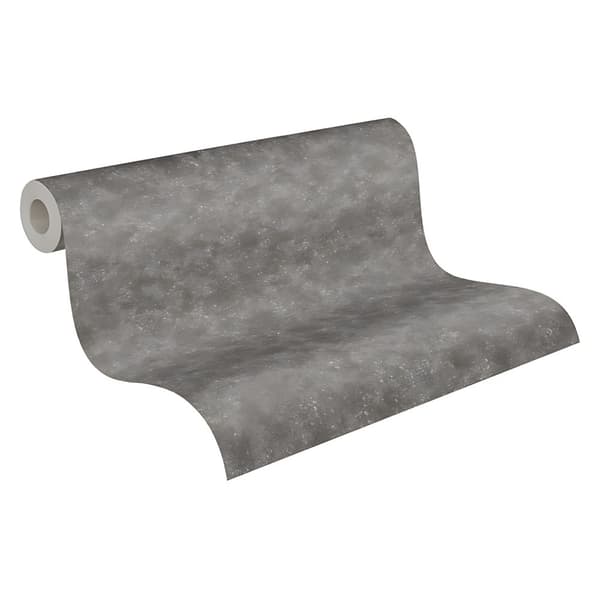 Non woven-tapet uni kulör Profhome 324234-GU lätt texturerad matt färg grå 5,33 m2