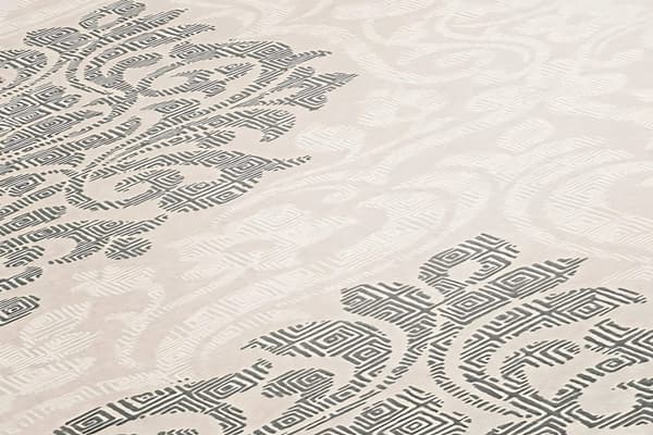 Non woven-tapet ornament Profhome 324803-GU slät matt färg beige silver 5,33 m2