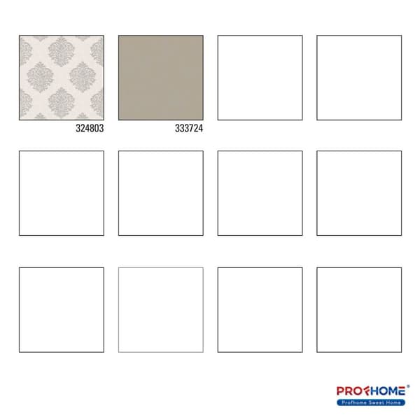 Non woven-tapet ornament Profhome 324803-GU slät matt färg beige silver 5,33 m2