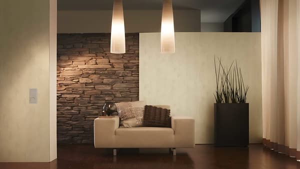 Non woven-tapet begagnad utseende Profhome 326514-GU lätt texturerad glansigt färg beige grädde guld 5,33 m2