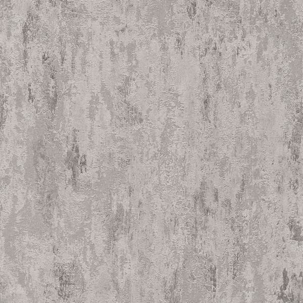 Non woven-tapet uni kulör Profhome 326516-GU lätt texturerad glansigt färg grå silver 5,33 m2