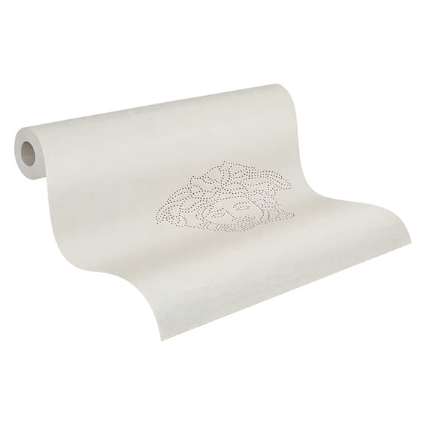Non woven-tapet abstrakt Profhome 329501-GU texturerad pärlemorskimrande effekt färg grå silver 2,31 m2