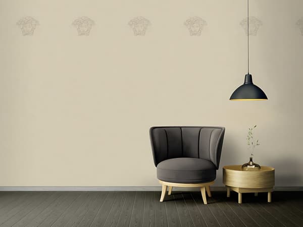 Non woven-tapet abstrakt Profhome 329502-GU texturerad pärlemorskimrande effekt färg grädde guld 2,31 m2