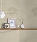 Miniatyrbild 6 av 7: Non woven-tapet abstrakt Profhome 329502-GU texturerad pärlemorskimrande effekt färg grädde guld 2,31 m2
