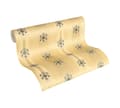 Miniatyrbild 2 av 6: Non woven-tapet ränder Profhome 330841-GU lätt texturerad matt färg guld svart svart 5,33 m2