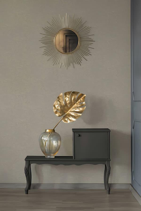 Non woven-tapet blomster Profhome 333263-GU slät matt färg brun brons grå 5,33 m2