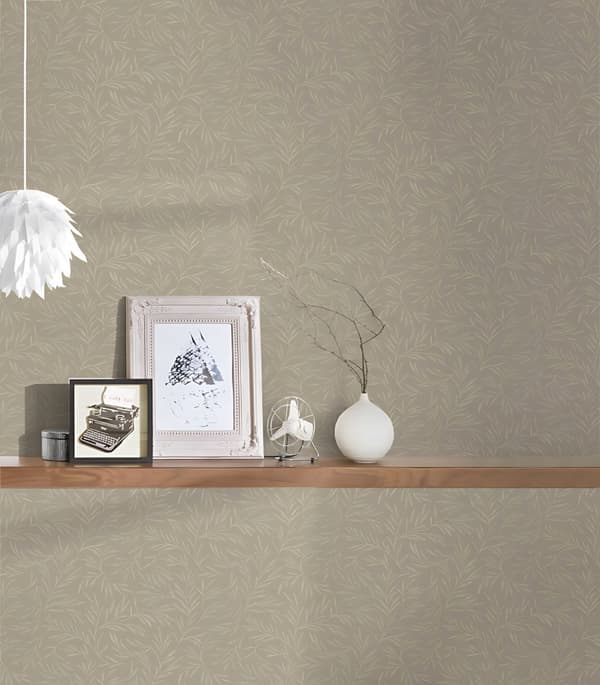 Non woven-tapet blomster Profhome 333263-GU slät matt färg brun brons grå 5,33 m2