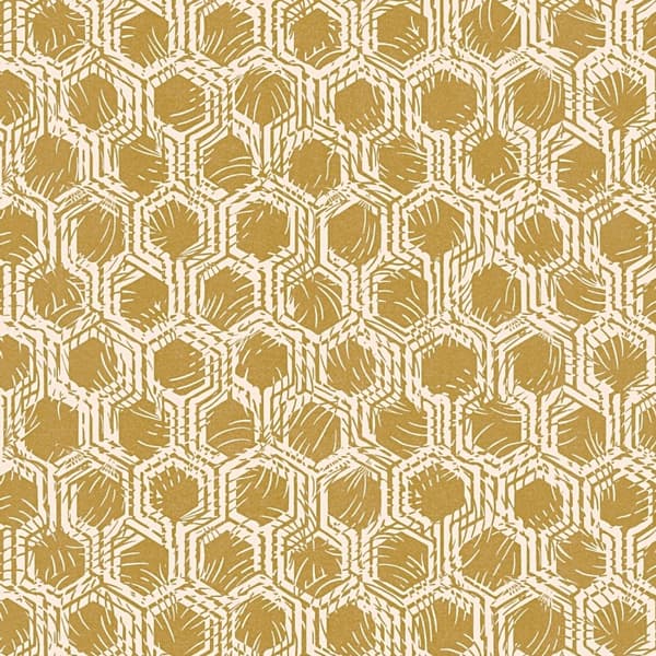 Ikke-vævet tapet geometriske Profhome 333273-gu glat mat färg gylden beige 5,33 m2