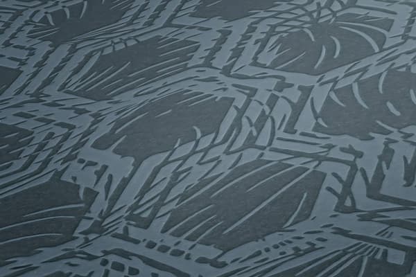 Non woven-tapet geometrisk Profhome 333274-GU slät matt färg silver blå 5,33 m2