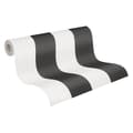 Miniatyrbild 2 av 3: Non woven-tapet traditionell Profhome 334213-GU lätt texturerad matt färg svart vit 5,33 m2