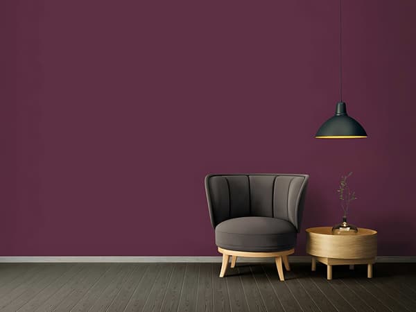 Non woven-tapet uni kulör Profhome 335407-GU lätt texturerad matt färg violett 5,33 m2