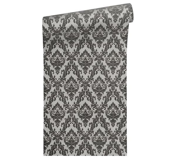 Kuitutapetti ornamentti Profhome 335823-GU hieman rakenteellinen matta färg harmaa 5,23 m2