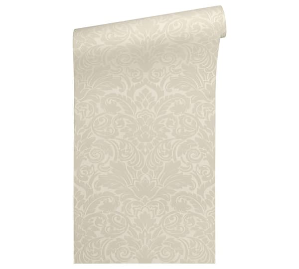Non woven-tapet ornament Profhome 335831-GU lätt texturerad matt färg beige 5,23 m2