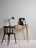 Miniatyrbild 5 av 6: Övermålningsbar tapet geometrisk Profhome 338310-GU texturerad matt färg vit 5,33 m2
