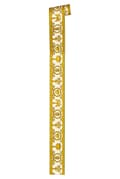 Miniatyrbild 2 av 3: Kant barock Profhome 343052-GU lätt texturerad matt färg guld gul orange 0,45 m2