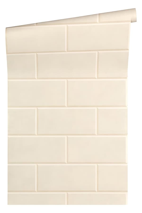 Non woven-tapet uni kulör Profhome 343225-GU lätt texturerad matt färg beige grädde 7,04 m2