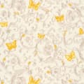 Miniatyrbild 1 av 6: Non woven-tapet Blommig Profhome 343253-GU lätt texturerad glittrande mönster matt bakgrund färg gul guld grädde 7,04 m2