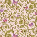 Miniatyrbild 1 av 6: Non woven-tapet Blommig Profhome 343254-GU lätt texturerad glittrande mönster matt bakgrund färg rosa grön guld 7,04 m2