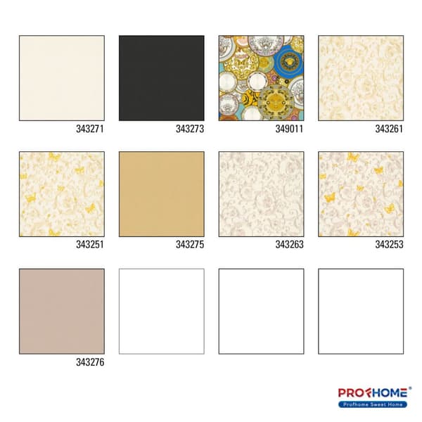Non woven-tapet uni kulör Profhome 343271-GU lätt texturerad glittrande färg grädde 7,04 m2
