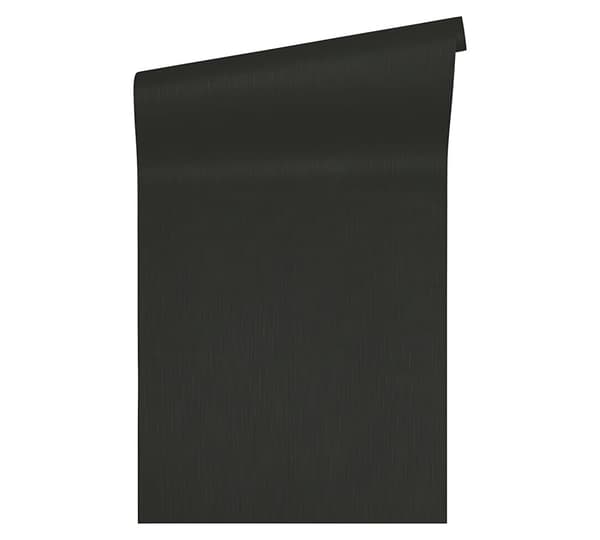 Non woven-tapet uni kulör Profhome 343273-GU lätt texturerad glittrande färg svart 7,04 m2