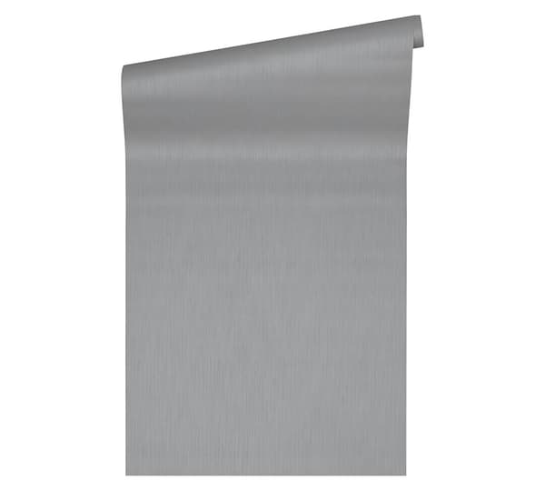 Non woven-tapet uni kulör Profhome 343274-GU lätt texturerad glittrande färg grå 7,04 m2