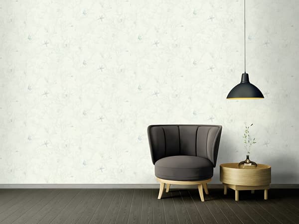 Non woven-tapet natur Profhome 344962-GU lätt texturerad glansigt mönster matt bakgrund färg grön silver 7,04 m2