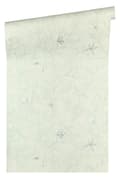 Miniatyrbild 2 av 6: Non woven-tapet natur Profhome 344962-GU lätt texturerad glansigt mönster matt bakgrund färg grön silver 7,04 m2