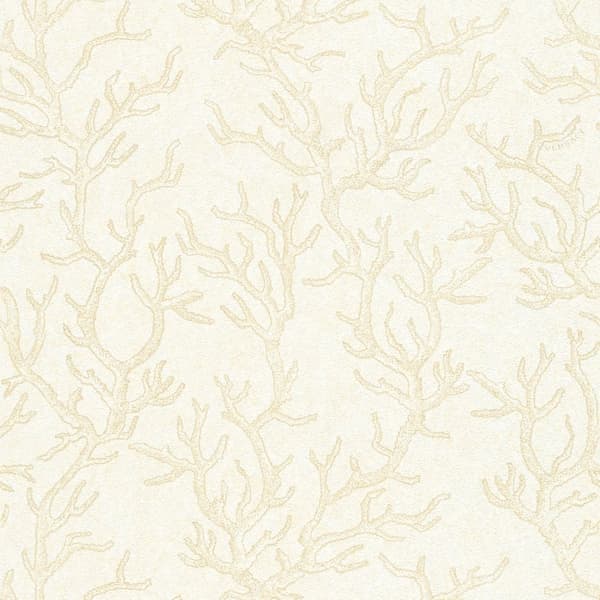 Ikke-vævet tapet natur Profhome 344971-gu lidt tekstureret blank mønster mat baggrund färg beige guld creme 7,04 m2
