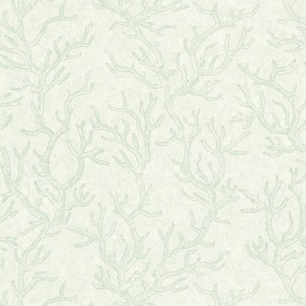Non woven-tapet natur Profhome 344973-GU lätt texturerad glansigt mönster matt bakgrund färg grön silver 7,04 m2