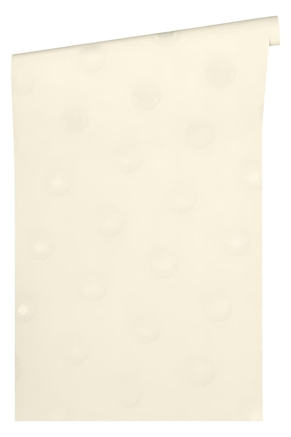 Non woven-tapet ornament Profhome 348621-GU lätt texturerad glansigt mönster matt bakgrund färg vit grå 7,04 m2