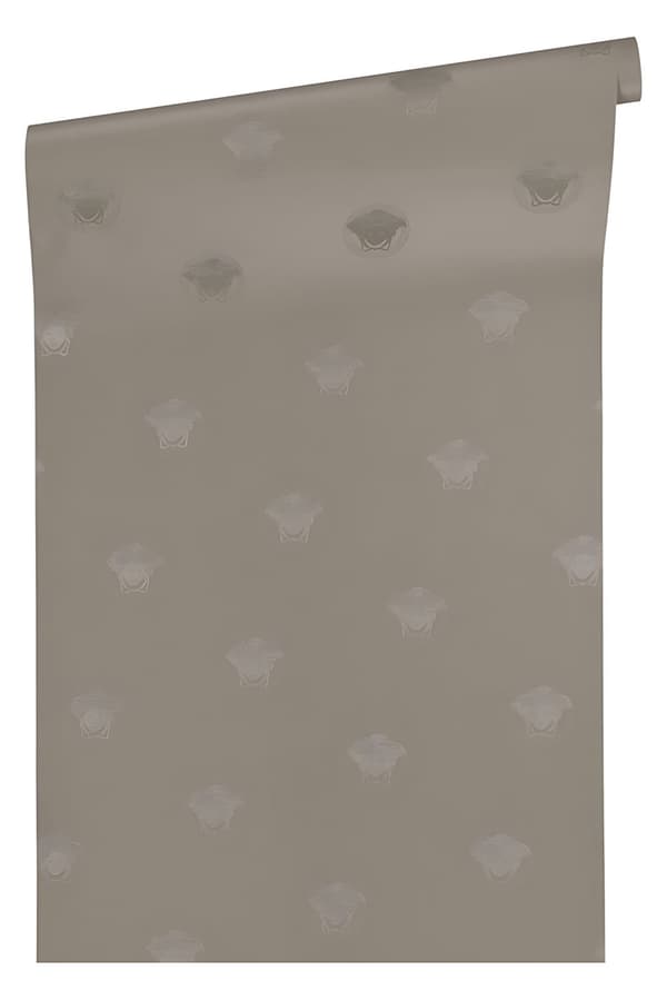 Non woven-tapet ornament Profhome 348623-GU lätt texturerad glansigt mönster matt bakgrund färg grå 7,04 m2